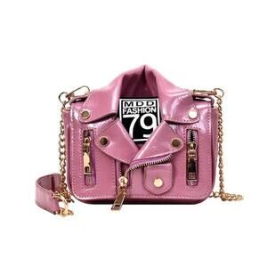 Mini Sized Jacket Shaped Handbag In Pink